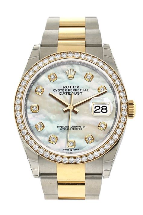 rolex datejust mother of pearl diamonds|rolex datejust 36 price.